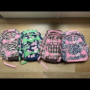 Pottery Barn kids large back packs. All 4 for $32 or each for $12.